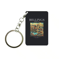 Thumbnail for BILLINGS - Poster - Key Chain - Black