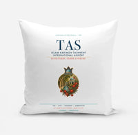 Thumbnail for Islam Karimov Tashkent International Airport (TAS) design on white pillow