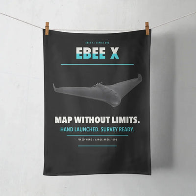 AgEagle eBee X design on black towel