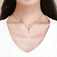 Thumbnail for 925 Silver Airplane Ring Star Necklace - view 5