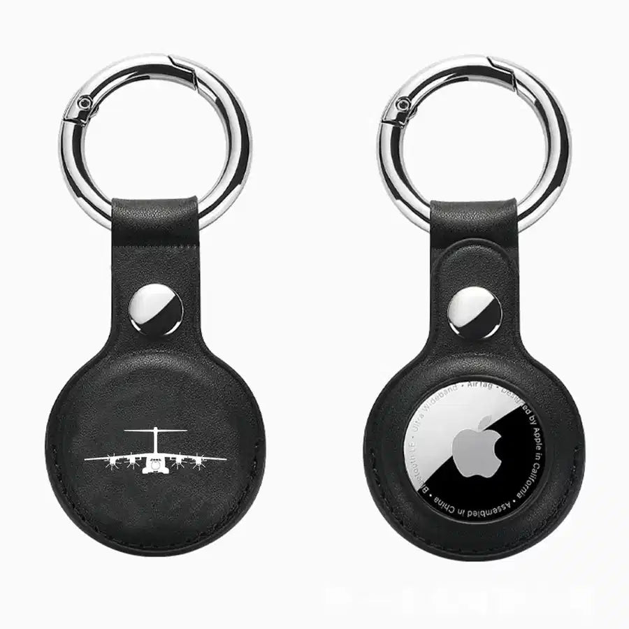 Airbus A400M Silhouette aviation print AirTag case, fits AirTag.