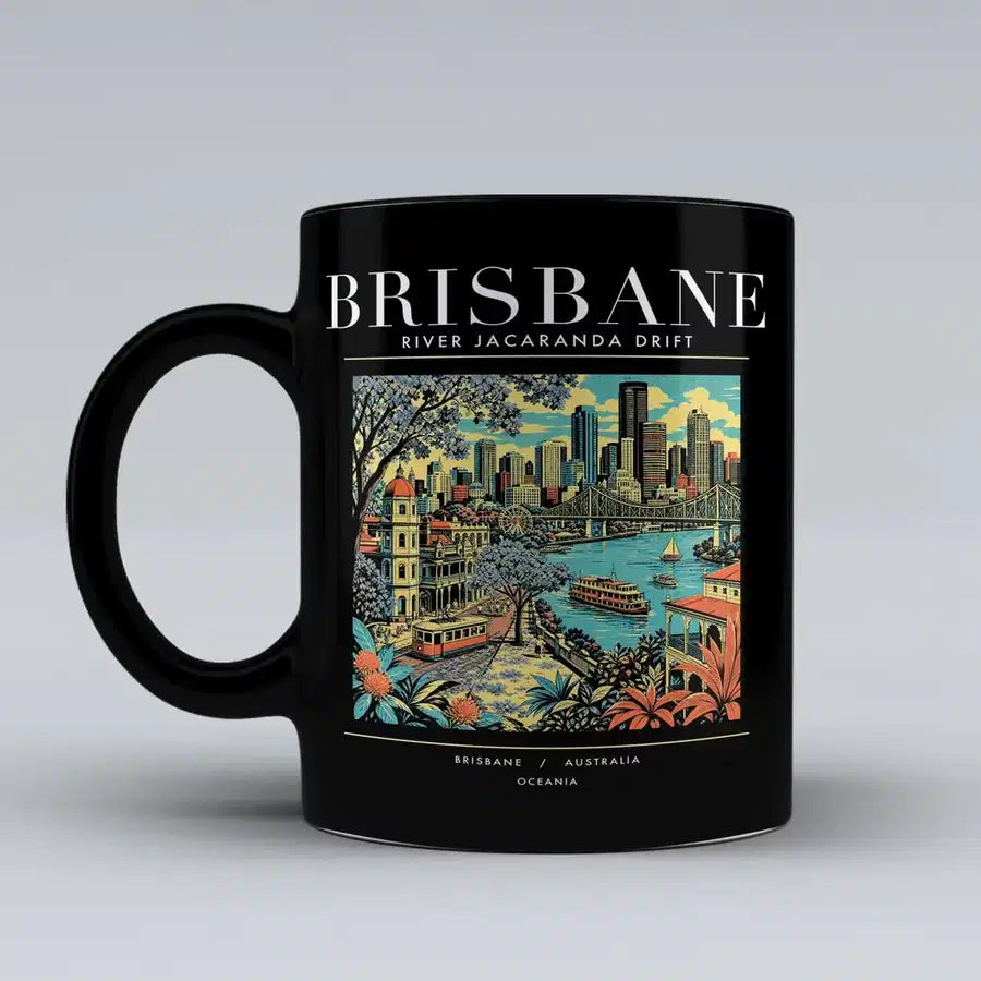 BRISBANE - Poster - Mug - Black