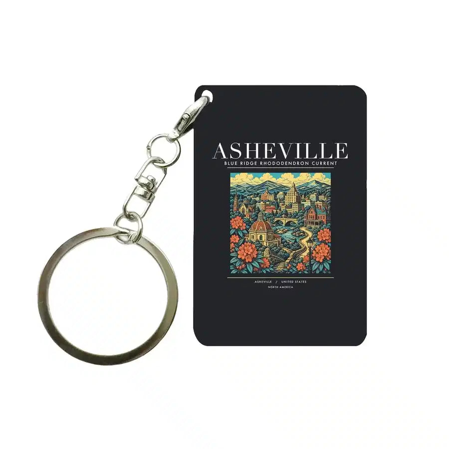 ASHEVILLE - Poster - Key Chain - Black