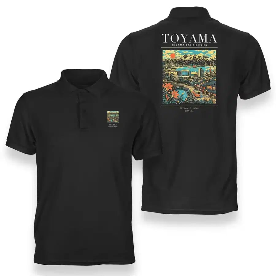 TOYAMA - Poster - Double-Side Polo - Black