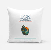 Thumbnail for Langkawi International Airport (LGK) design on white pillow