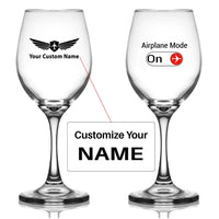 Thumbnail for Customisable Airplane Mode Wine Glass