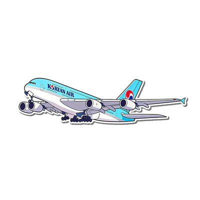 Korean Air Airbus A380 aviation design airplane sticker in weather-resistant vinyl.
