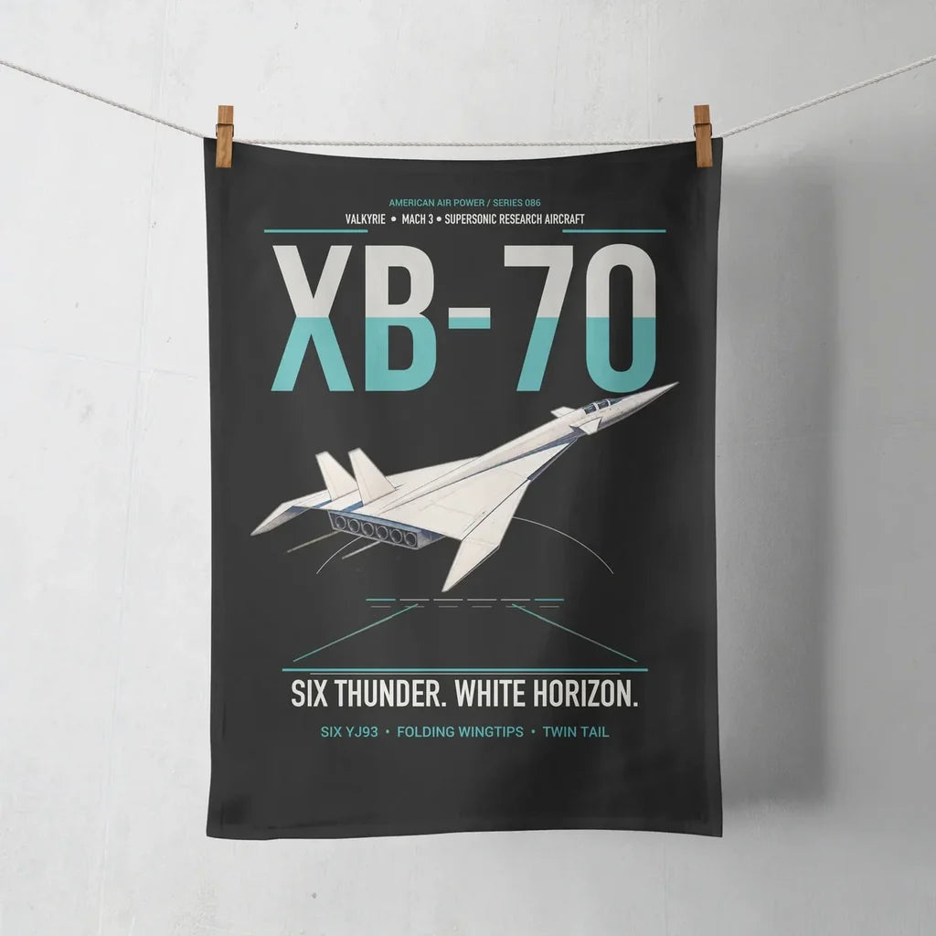 XB-70A Valkyrie design on black towel