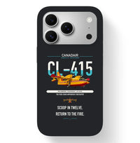 Thumbnail for Canadair CL-415 design on black magsafe iphone case, for iPhone 17 Pro