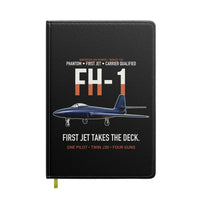 Thumbnail for FH-1 Phantom First Jet Takes the Deck design on black notebook