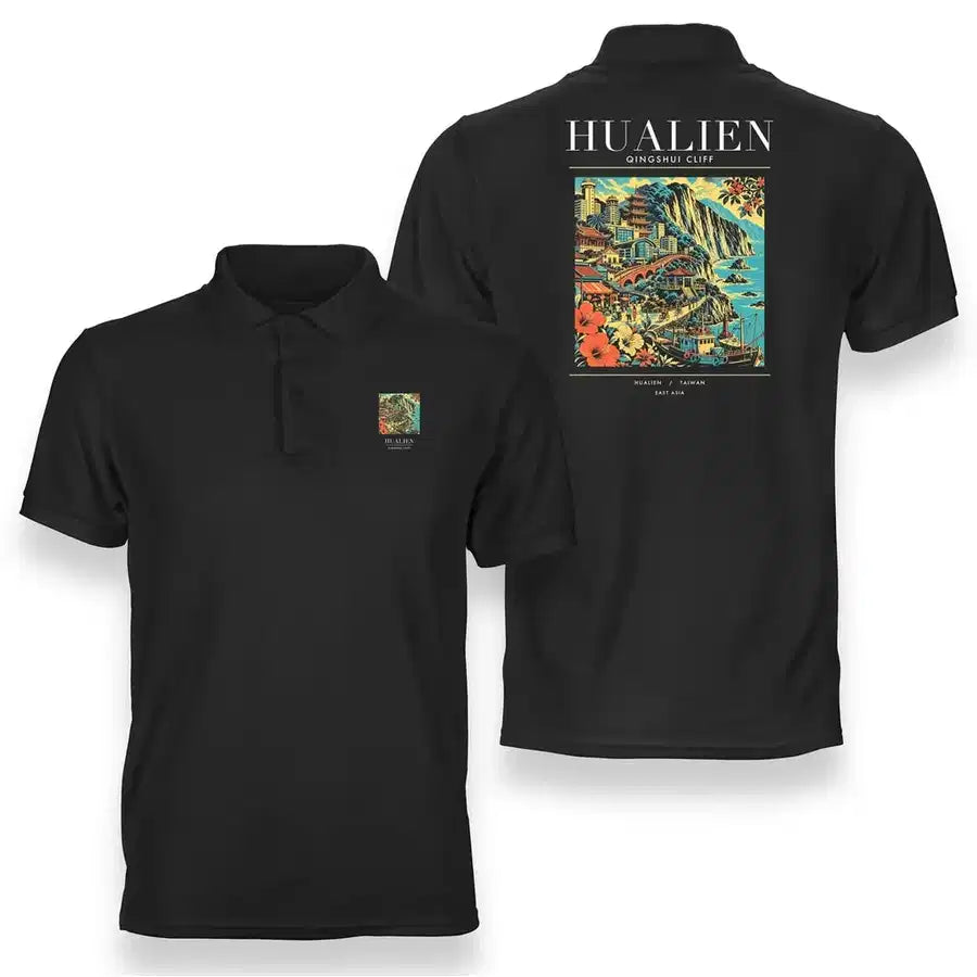 HUALIEN - Poster - Double-Side Polo - Black