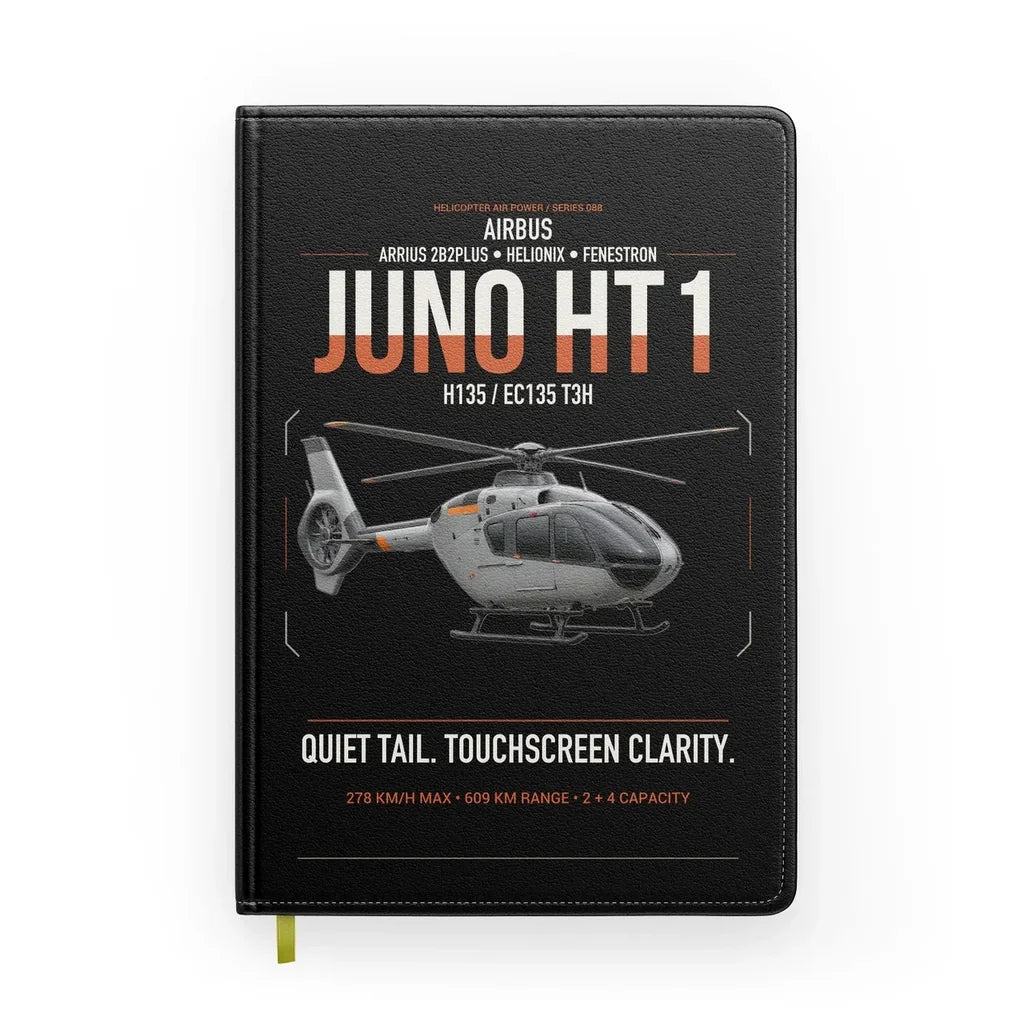 Airbus H135 Juno HT1 design on black notebook