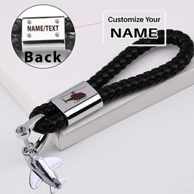 Helicopter Leather Car Key Chains