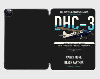 DHC-3 Otter design on black ipad tablet case