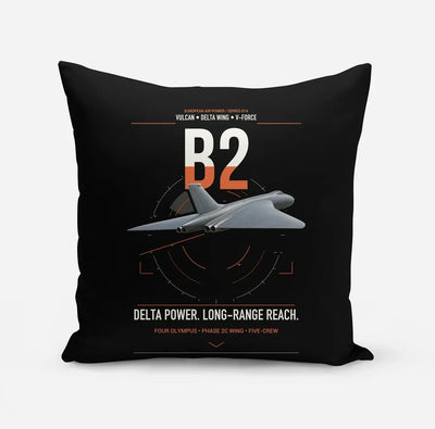 Avro Vulcan B2 design on black pillow