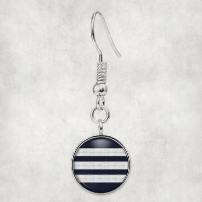 Pilot Epaulettes (Silver) 3 Lines aviation earrings, hypoallergenic alloy body with engraved detail.