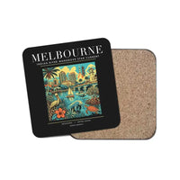 Thumbnail for MELBOURNE (UNITED STATES) - Poster - Coaster - Black