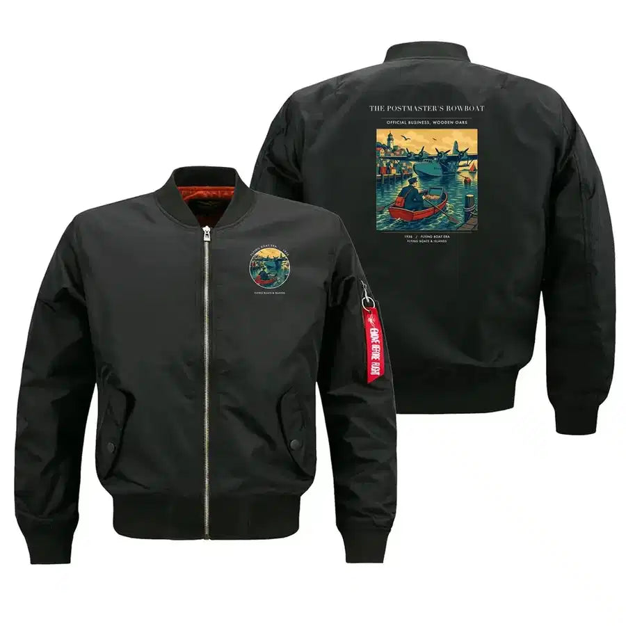VINTAGE G4278 - The Postmaster's Rowboat - Bomber Jacket design on black