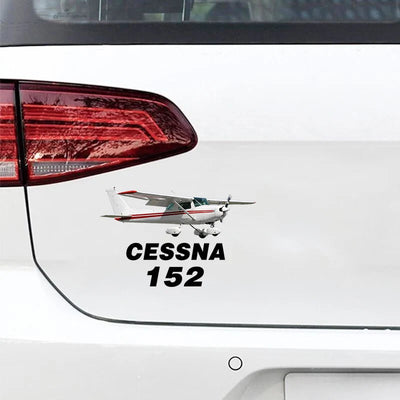 The Cessna 152 Car aviation design car sticker in weather-resistant vinyl.