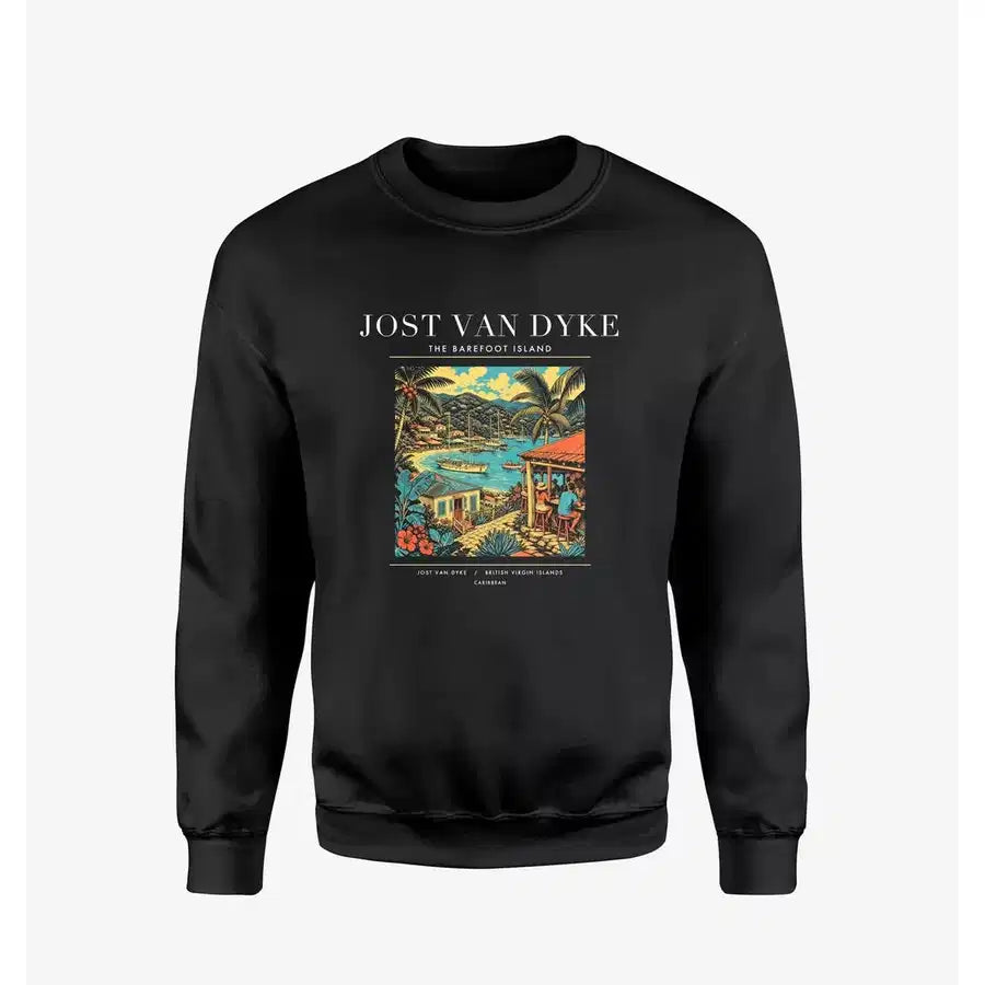JOST VAN DYKE - Poster - Sweatshirt - Black