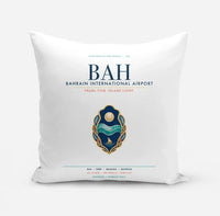 Thumbnail for Bahrain International Airport (BAH) design on white pillow