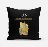 Thumbnail for Iași International Airport (IAS) design on black pillow