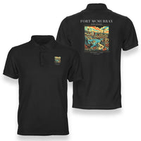 Thumbnail for FORT MCMURRAY - Poster - Double-Side Polo - Black