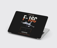 Thumbnail for F-16C Block 50 Clear The Way design on black MacBook case