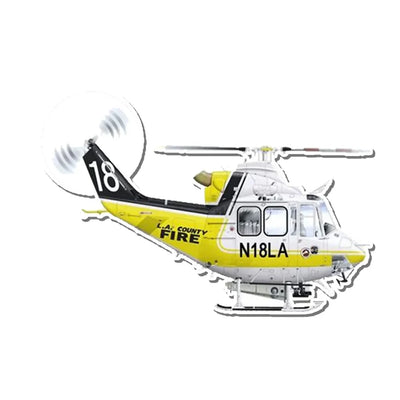 Bell 412 & Bell UH-1N Twin Huey Helicopter Airplanes sticker, Wide 6cm (2.3inches)