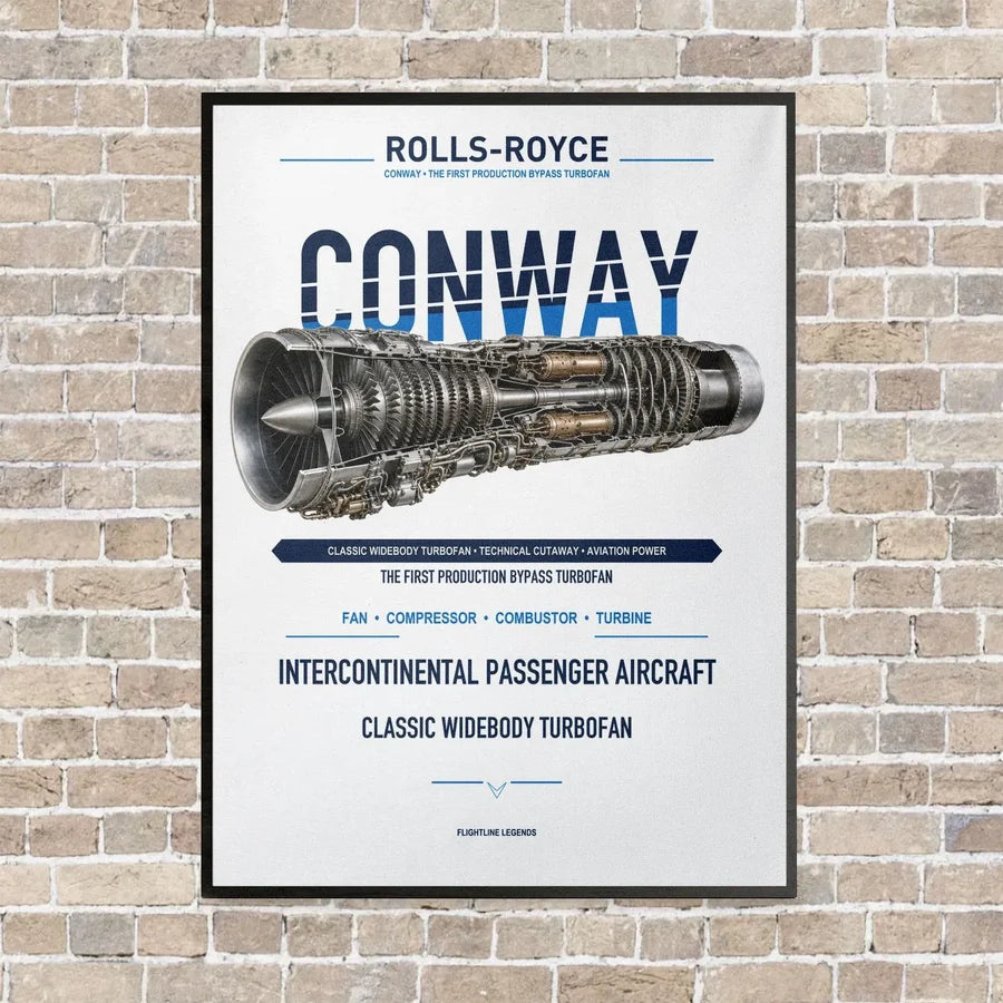 CONWAY vertical canvas print - framed - white background