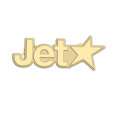 Jetstar Airlines aviation hollow pin in polished alloy.