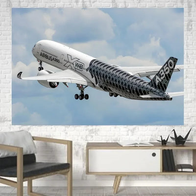 Departing Airbus A350 (Original Livery) canvas - 1 Piece