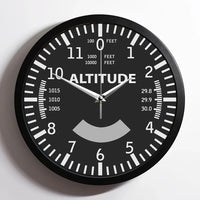 Thumbnail for Altitude aviation design on premium wood and metal wall clock.