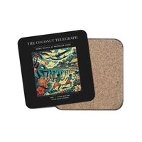 Thumbnail for The Coconut Telegraph - Designed Coasters design on black 1-piece