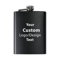 Thumbnail for Custom Design Image Logo aviation design on stainless hip flask, compact pocket-size flask.