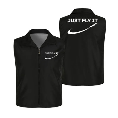 Just Fly It 2 Thin Style aviation design printed on lightweight shell with sleeveless design thin vest.