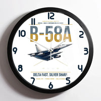 Thumbnail for B-58A Hustler design on white framed wall clock