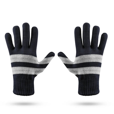 Silver Pilot Epaulettes 2 Lines aviation design on soft knit fabric gloves.