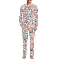 Thumbnail for Passport Stamps men button pajamas - view 1