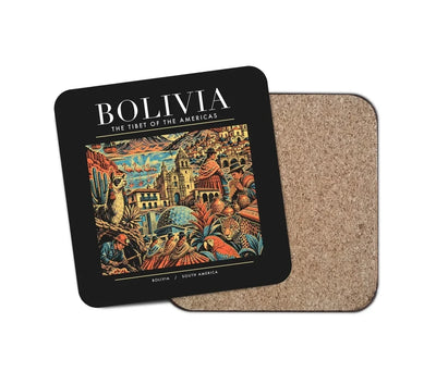 BOLIVIA - Poster - Coaster - Black