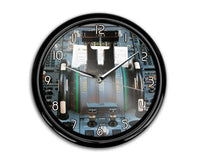 Thumbnail for Airbus A320 Cockpit aviation themed wall clock, premium wood and metal.