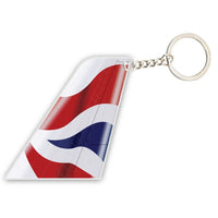 Thumbnail for British Airways aviation shaped key chain, durable metal alloy.
