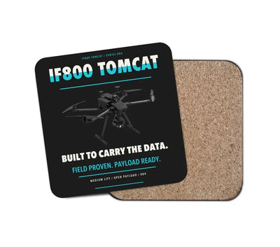 Inspired Flight IF800 Tomcat design on black 1 piece coaster