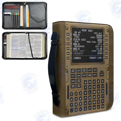 Flight Management aviation PU accessories bag in PU faux leather.