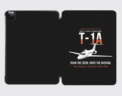 T-1A Jayhawk Advanced Jet Trainer design on black ipad tablet case
