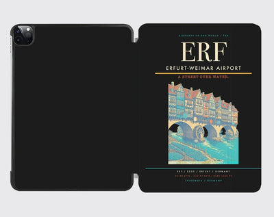 Erfurt-Weimar Airport (ERF) design on black ipad tablet case