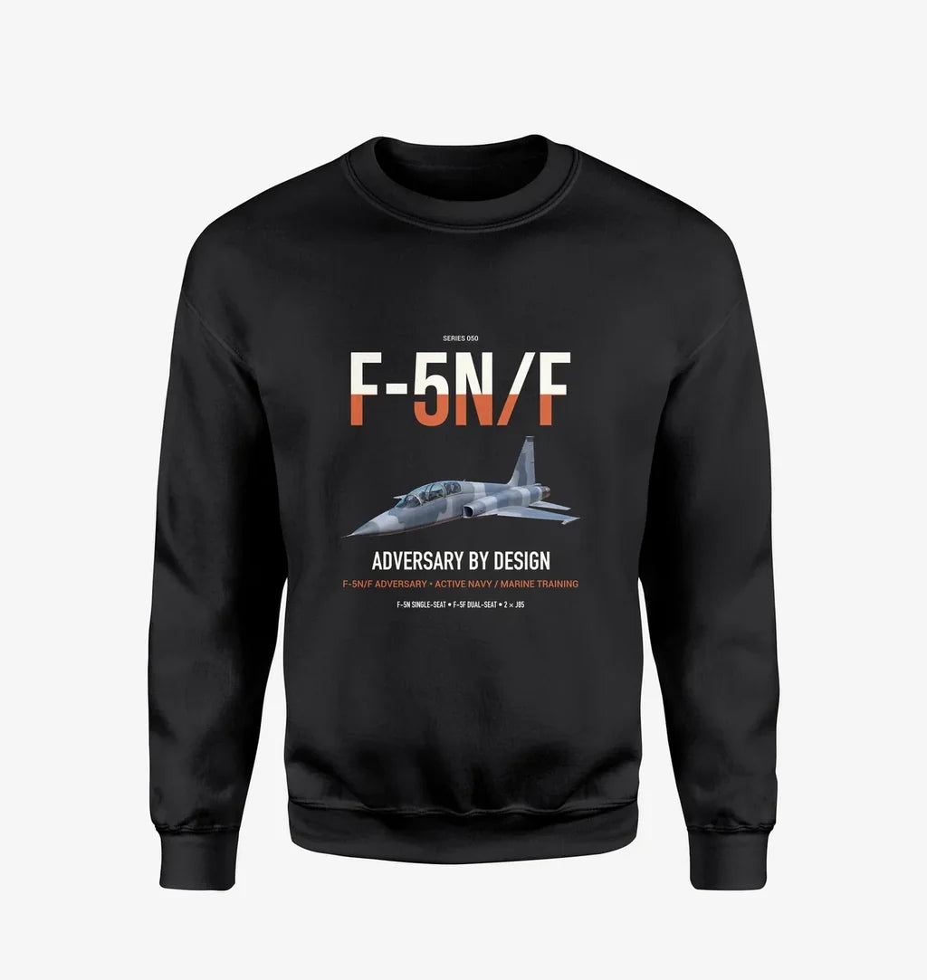 F-5N F Adversary design on black sweatshirt