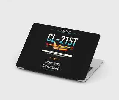 Canadair CL-215T design on black MacBook case