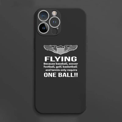 Flying One Ball aviation design on soft silicone iPhone case for iPhone.