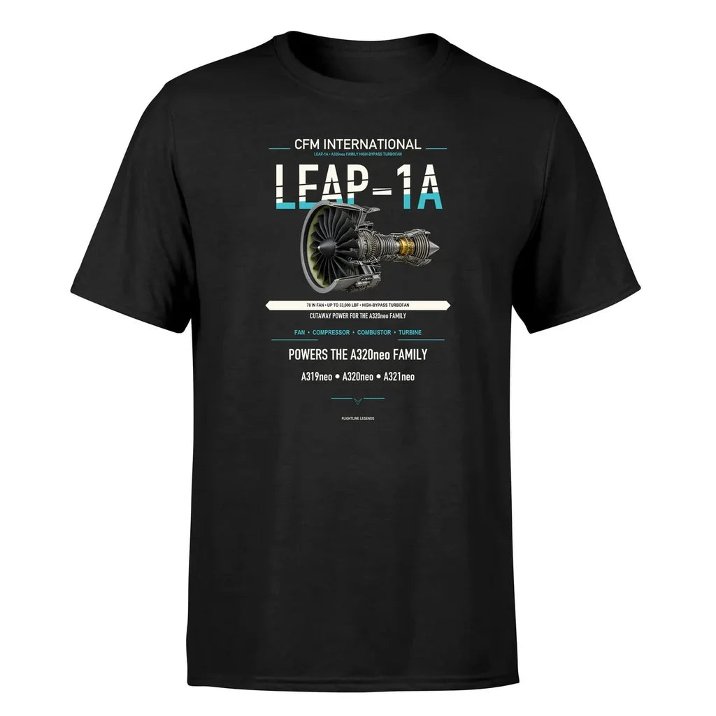 CFM LEAP-1A design on black single side